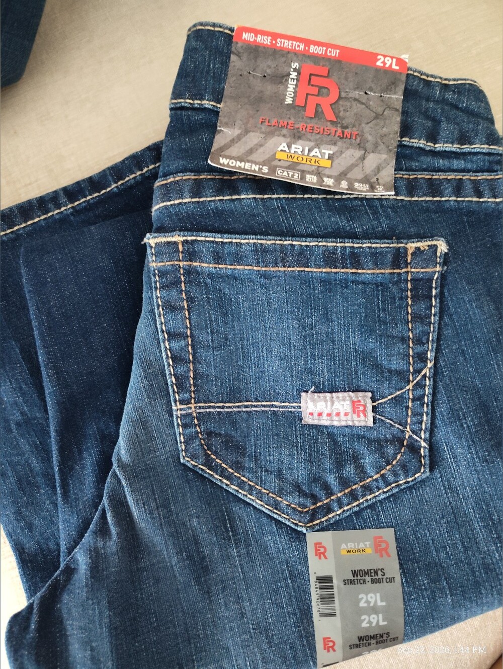Ariat Women's Flame-Resistant Mid-Rise Stretch Bootcut Jeans - Dark Blue
